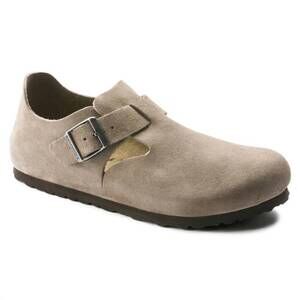 NEW BIRKENSTOCK unisex london clogs in taupe suede